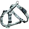Trixie 12232 Silver Reflect - Pettorina ad H per cani, Nero/Grigio Argento, Taglia S/M (Misure 40-65 cm/20 mm, circonferenza addominale 40-65 cm)