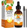Bizzico Pumpkin Seed Oil for Hair, semi di zucca biologico per capelli, puro al 100%, pressato a freddo, olio di zucca naturale per la crescita di sopracciglia e ciglia, cura della pelle, idratante, 60 ml