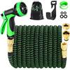 Esvyit Gomma Canna Acqua Giardino 15 metri, Tubo Estensibile con Spruzzo 10 Funzioni, Irrigazione Flessibile con 1/2" 3/4" Adattatore per Innaffiare e Pulire
