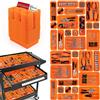Giklux 45 Pezzi Cassetta Attrezzi Organizer Cassetti, Per Viti Minuteria, Attrezzi Banco Da Lavoro, Scatole Vassoio Portaoggetti Organizzatore Cassetti Plastica, Per Carrello Porta Attrezzi, Garage - Arancia
