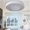 MAKA change your life quality MAKA Ventilatore Ultra Silenzioso da Soffitto con Luce Led 62 watt, 6 Velocità - Pale invisibili - Motore 19 watt - 220V IP20, Plafoniera 6000 Lumen Dimmerabile con Telecomando
