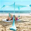SUN NINJA Tenda da Spiaggia Portatile - Tenda da Sole per Mare - Parasole Pop Up Grande per Campeggio e Picnic - Protezione UV UPF 50+ - Borsa e Accessori Inclusi