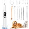 Collazoey Kit Pulizia Denti Cane, 5 modalità Spazzolino Ultrasuoni con LED Lampada, IPX6 Ricaricabile Spazzolino Ultrasuoni Cane per Cane, Gatto, per Tartaro Dentale, Alito Cattivo, Gengivite