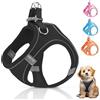 Ledeak Pettorina Cane Taglia Piccola, Pettorina Gatto Anti Tiro Riflettente, Traspirante Robusto Pettorina per Cani di Media e Grande, Regolabile Pettorina Antifuga Cane (Nero Ossidiana, XS)