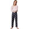 Calvin Klein Bambina Set Pigiama Knit Pj Set Lungo, Multicolore (Peachwhip/W/AOP), 12-14 Anni