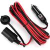 GUNGY 4M Prolunga Accendisigari 12V/24V Presa Accendisigari 16AWG Cavo di Prolunga Auto Impermeabile con Fusibile 15A per Camper Caravan Frigo Compressore