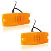 Qiping 2 luci ingombro rimorchio LED - 12v 24v fanali d'ingombro Giallo, luci di Posizione Laterali con riflesso per Camper, roulotte e rimorchi