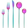 Bestdin - Set di posate per 6 persone, 30 pezzi in acciaio inox, con coltelli, forchette, cucchiai, lavabili in lavastoviglie