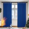 Deconovo Tende Soggiorno Oscuranti 140x175 CM 2 Pezzi, Tende Termiche Isolanti Moderne per Finestre Interni, con Passanti, Blu Elettronico