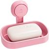 TAILI Portasapone a Ventosa senza Trapano Supporto Rimovibile, MAX 3 KG Potente Supporto per Sapone, Forte Supporto per Spugne per Doccia, Bagno, Vasca e Lavello della Cucina, Rosa