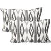 TRESMESTRES Federe Cuscini per Divano Grandi e Piccoli - Ikat Mediterraneo - Federe Cuscini per Arredo Rettangolari e Quadrati - Copricuscini 30x50 cm - Pack 2, Grigio