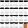 NAMYEUT 24 Pezzi Barattoli Plastica con Coperchio, Barattoli per Alimenti 250 ml, per Caramelle, Biscottiera, Sale Fino e Grosso, Spezie, Cucina