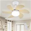 Homefire Ventilatore a soffitto con telecomando Silenzioso - Luce a soffitto Luce a soffitto temporizzata Ventilatore a soffitto Estate/Inverno Camera da letto Sala da pranzo/Colore legno