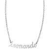 NADIR Collana Unisex Nome in Argento 925% Anallergico Made in Italy (Leonardo)