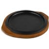 ILSA Piatto ghisa servire Ø cm 21 con vassoio legno Ø cm 26
