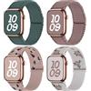 Fullmosa 4 Pezzi Nylon Cinturino Compatibile con Apple Watch 40mm 38mm 41mm 42mm Uomo e Donna, Elastico Cinturini Sportivo di Ricambio per Apple Watch Serie 10 9 8 7 6 5 4 3 SE 3 2 1