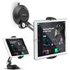 AboveTEK Supporto per tablet da auto regolabile, supporto per iPad con ventosa, compatibile con tablet da 4 a 11 pollici e iPad. Adatto per parabrezza, vetri, letto, cucina e ufficio - Nero