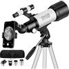 Mijiao Telescopio Astronomico, Telescopio Bambini 700/40mm Zoom 90X Outdoor Monoculare Spazio Telescopi Rifrattore Portatile Refrattori Telescopi con Treppiede per Bambini Adulti Principianti (Bianco)