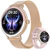 CATGIFF Smartwatch Donne, 1.27 HD Orologio Digitale Fitness Tracker Watch con Chiamate 120 Sports Cardiofrequenzimetro, SpO2 Sonno Ciclo Mestruale, Smart Watch Impermeabile Smart Watch per Android iOS, Rosa