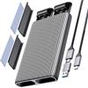 ORICO Case SSD M.2 NVMe SATA Dual-Bay, Adattatore da USB C a M2 per M Key PCIe, B+M Key, B Key 2230/2242/2260/2280, Docking Station M.2 in Alluminio Senza Attrezzi fino a SSD da 2x4TB -AM2-2S