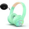 I love e iFecco IFECCO Cuffie Bluetooth Bambini con Microfono,Luci LED Dinosauro Ragazzi Wireless Cuffie con Borsa,Bambina Cuffie per iPad/Tablet/Smartphone/Scuola