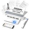 iDPRT Stampante Portatile, MT610 Pro 300DPI HD Stampante Termica A4 per Ufficio, Casa, Viaggi, Scuola, con Connettività Bluetooth e USB, Supporta Carta Multisize(A4/A5/Lettera), Senza Inchiostro