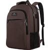 MATEIN Zaino PC 15.6 Pollici, Zaino Porta PC Uomo con Caricatore USB, Zaino Uomo Viaggio Antifurto Lavoro Zaino Ufficio Donna Zaino Notebook per Università Casual, Marrone