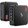 NiPoGi E3B Mini PC di ΑΜD Ryzen 5 7430U (Max 4.3GHz, 6C/12T, migliore di 5500U/5650U/5675U), 32GB RAM/512GB SSD, Mini Desktop Studio, WiFi 6/BT 5.2/4K Triplo Display/VESA Supportato
