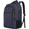 MATEIN Zaino Porta PC 17.3 Pollici, Zaino Uomo Zaini per Computer Portatile con Caricatore USB, Grande Zaino Lavoro per Viaggio Casual Zaino Notebook Università Ufficio, Blu