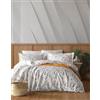 Nuit Des Rêves Ranforce - Set copripiumino singolo XXL, 155 x 220 cm, 100% cotone, 145 fili, lavabile in lavatrice, bianco/arancione/blu, biancheria da letto elegante e confortevole