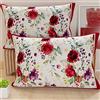 PETTI Artigiani Italiani - Coppia di Federe Cuscino 50x70 cm in Microfibra, Cuscini Arredo Camera da Letto, Divano, Salotto, Set 2 Fodere Copricuscino, Federa Floreale Rosso, 100% Made in Italy