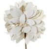 DRW Set di 6 Fiori Artificiali in Schiuma Eva, plastica e Carta Bianca 65 cm, Medidas: 65cm