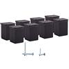 Diforma Set di 8 piedini per mobili moderni regolabili in altezza, profilo angolare: 40 x 40 mm, materiale: alluminio, plastica, viti incluse (8, nero)