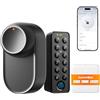 SwitchBot WLAN Smart Lock Ultra mit Fingerabdruck-Entsperrung, Elektronisches Türschloss mit Aufladbarem Akku, Türöffner per Fingerprint, Passcode, Smartphone, Alexa, Google, unterstützt Matter