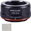 PHOLSY Manuale Adattatore per Lente: Compatibile con Obiettivi Olympus OM e Corpo Fotocamera Nikon Z, OM su Z