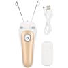 AMONIDA Depilazione facciale del corpo elettrico Filettatura Epilatore Filo di cotone facciale Trimmer Remover per donne Viso Braccio Gamba Uso(Oro)