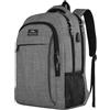 MATEIN Zaino Porta PC Antifurto Zaino PC 15.6 Pollici Impermeabile Zaino per Computer Portatile con Caricatore USB Zaino Lavoro Uomo per Università Viaggio, Grigio