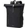 HOMIEE Zaino Rolltop Uomo Donna Zaino Porta PC 17.3 Pollici Zaino da Viaggio Espandibile 30L Zaini Uomo Lavoro Impermeabile Zainetto Arrotolabile Antifurto con Porta di Ricarica USB