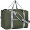 Narwey Bagaglio a Mano Easyjet 45x36x20 Borsone da Viaggio Grande Borsa da Cabina Pieghevole Borsa da Viaggio Borsa Sportiva per Weekend 30L(Verde militare)