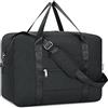 Narwey Bagaglio a Mano Easyjet 45x36x20 Borsone da Viaggio Grande Borsa da Cabina Pieghevole Borsa da Viaggio Borsa Sportiva per Weekend 30L(Nero)