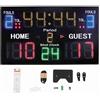 Spacnana Tabellone Segnapunti Elettronico Multisport a 15 Cifre Tabellone Segnapunti Tavolo Utilizzato per Basket, Pallavolo, Wrestling e Altro 100‑240 V