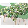 Tex family TOVAGLIA in COTONE disegno FLAMINGO fenicotteri made in Italy - Cm. 180 rotondo