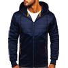 BOLF Uomo Giacca Mezza Stagione Cappuccio Antivento Antipioggia Impermeabile Funzionale Sportiva da Corsa Traspirante Autunnale Outdoor Style KS2149 Blu scuro XL [4D4]