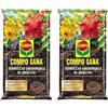COMPO SANA Terriccio Universale di qualità, Per piante d'appartamento, balcone e giardino, 5 l (Confezione da 2)