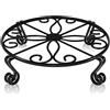Autopromake Supporto per piante nero per vaso da fiori Supporto in vaso resistente per interni ed esterni in metallo antiruggine contenitore da giardino rotondo supporto per fioriera bronzo, supporto per zucca