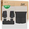 3W Tappetini per Tesla Model Y 2025 2026 Juniper per Standard 2026, Premium e Performance, Set 4 Pezzi in TPE su Misura, 3D Impermeabile e Inodore, Accessori Auto