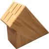 Wooden World - Ceppo portacoltelli da cucina in legno per 5 lame - Supporto per coltelli organizer ecologico naturale - colore brillante