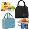 Qunkun 2 sacchetti da picnic, borsa termica pieghevole, borsa termica per il pranzo, per adulti, borsa frigo mini per picnic, borsa frigo, borsa termica, borsa da picnic, borsa termica per studenti e