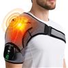 FlareMore Cuscinetto Termico Senza Fili Per Massaggio Alla Spalla, Tutore Riscaldabile Con 3 Livelli Di Calore E Vibrazione, Schermo Touch E Batteria 5000mah, Adatto A Spalla Sinistra/Destra (Grigio)