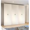Arredo Stock Armadio Guardaroba a Ante Battenti Colore Bianco (6 Ante - 240x52x207 cm)